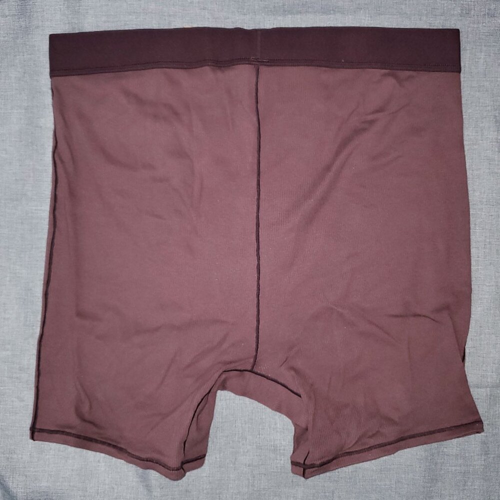 NWT SKIMS 2X Cotton Rib Boxer GARNET - Picture 2 of 3